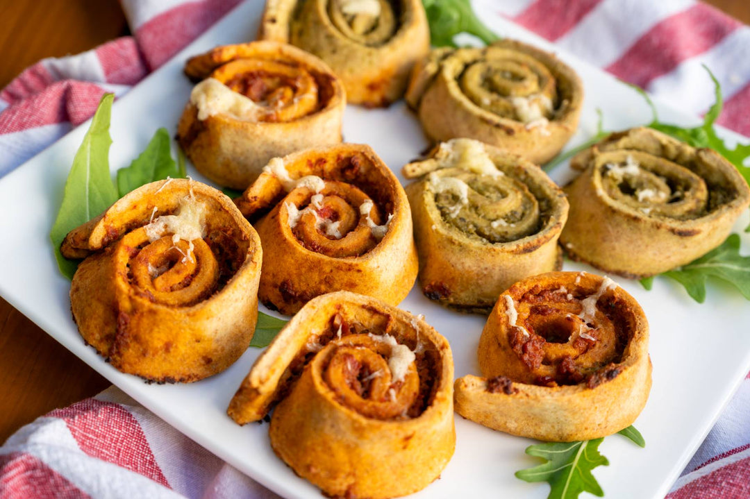 PIZZA-SCHNECKEN mit Backmischung PIZZATEIG No28