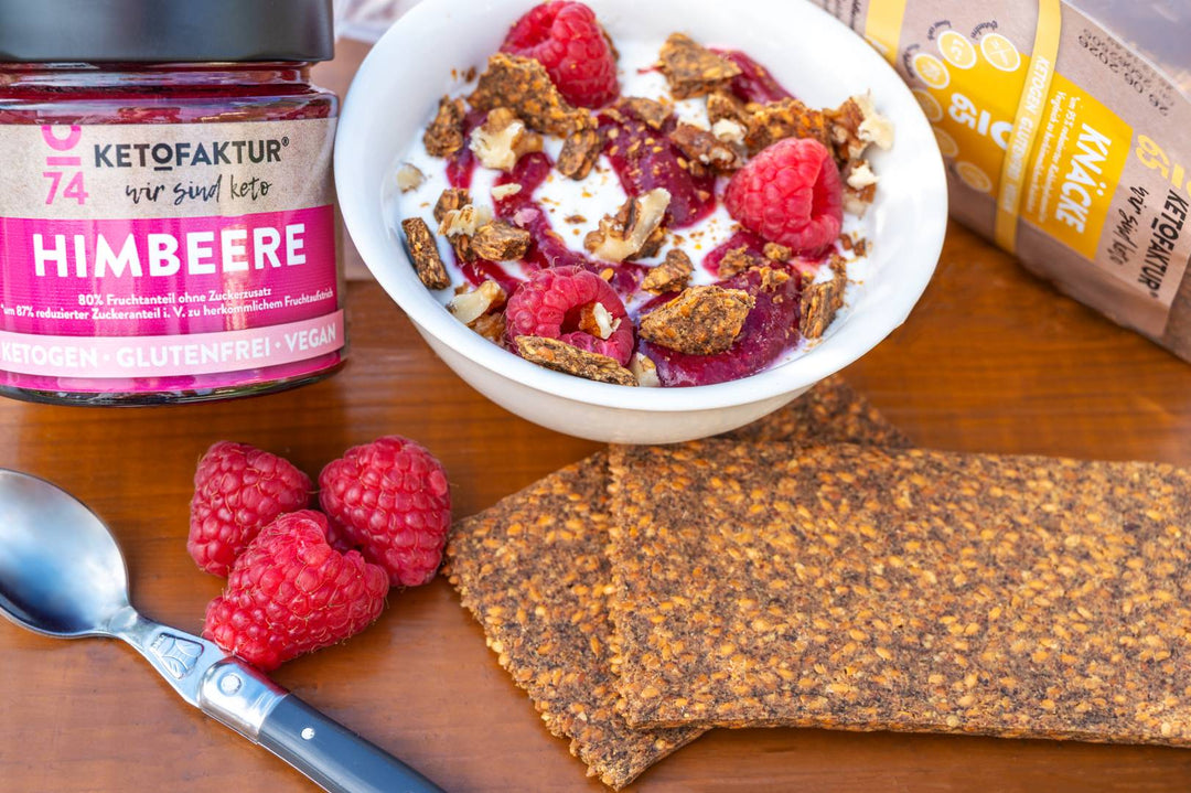 HIMBEER JOGHURT mit MARMELADE- HIMBEERE No74 und KNÄCKE PUR No35