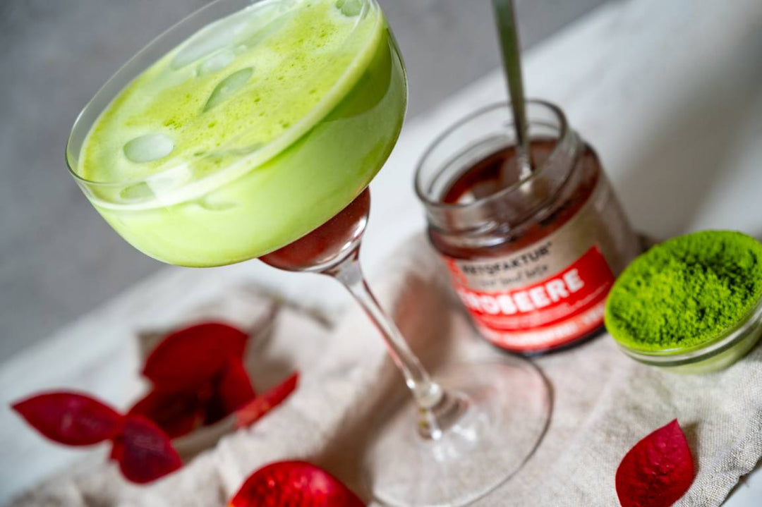 ERDBEER-MATCHA-LATTE mit MARMELADE – ERDBEERE No72