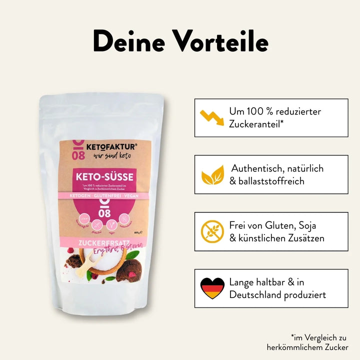 Keto-Süße (Erythrit & Stevia)
