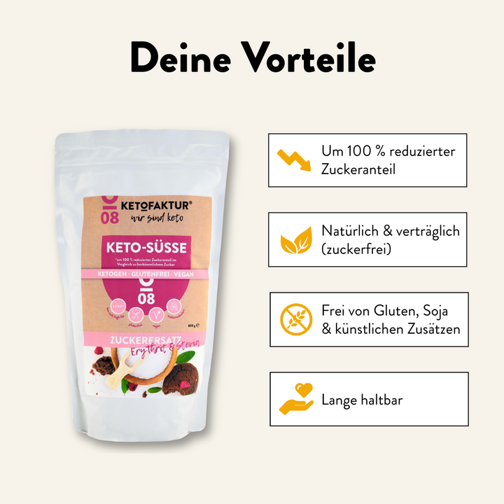 Keto-Süße (Erythrit & Stevia)